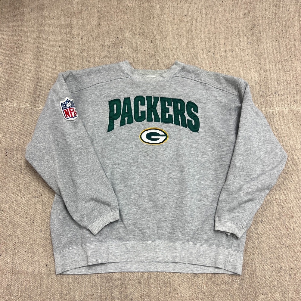 Vintage Green Bay Packers Sweatshirt Mens XL Gray 1990s NFL Starter